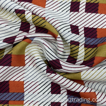 Striped Plaid Spleißen gedruckt 100% Rayon Textile